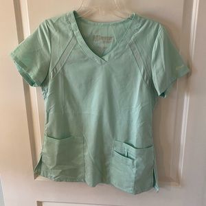 Baby blue greys anatomy scrub top